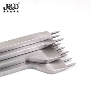 El Dikişi İçin Çapraz Delgi  / Çatal Deri Zımba Seti 5mm 4 Adet Deri El Aleti