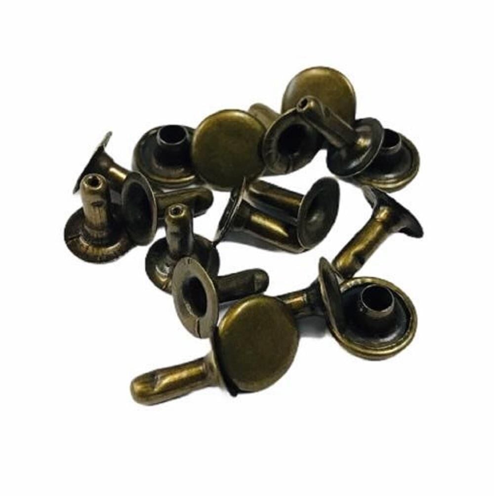 TOPTAN Perçin, Rivet, Toruk 33,5 no 2000 Adet (Leathercraft, Deri Hobi) Antik Kahve