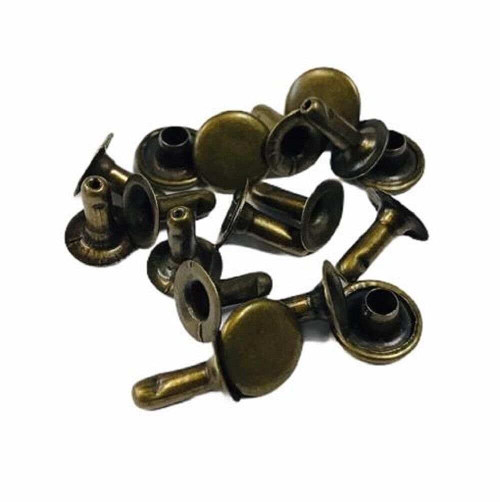 TOPTAN Perçin, Rivet, Toruk 33,5 no 2000 Adet (Leathercraft, Deri Hobi) Antik Kahve