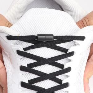 SRTfootcare Akıllı Vidalı Kilitli Elastik Outdoor Ayakkabı Bağcığı Yassı 100cm 1 Çift