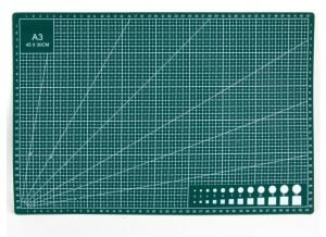 A3: 45*30 cm Yeşil Kesim Lastiği / Kesme Matı Çift Taraflı Deri El Aleti
