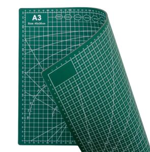 A3: 45*30 cm Yeşil Kesim Lastiği / Kesme Matı Çift Taraflı Deri El Aleti