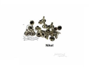 Perçin Rivet 0 no 6mm 50 Takım (Leathercraft, Deri Hobi) Nikel