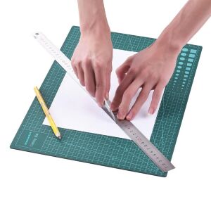 A3: 45*30 cm Yeşil Kesim Lastiği / Kesme Matı Çift Taraflı Deri El Aleti