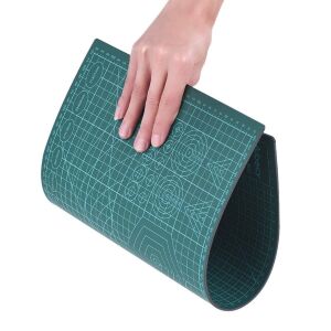 A3: 45*30 cm Yeşil Kesim Lastiği / Kesme Matı Çift Taraflı Deri El Aleti