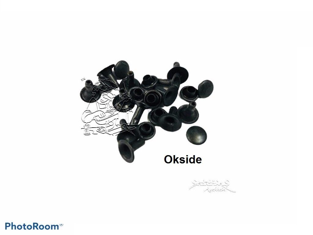 Perçin Rivet 0 no 6mm 50 Takım (Leathercraft, Deri Hobi) Okside