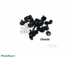 Perçin Rivet 0 no 6mm 50 Takım (Leathercraft, Deri Hobi) Okside