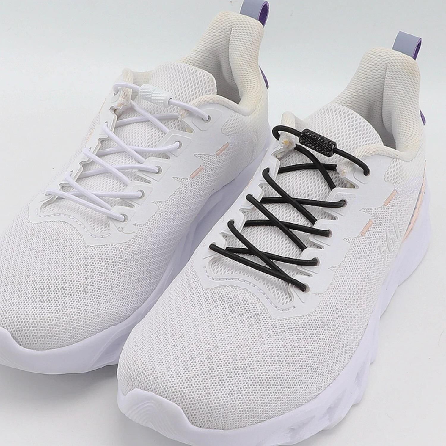 SRTfootcare Akıllı Vidalı Kilitli Elastik Outdoor Ayakkabı Bağcığı Yuvarlak 100cm 1 Çift