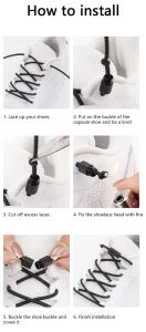 SRTfootcare Akıllı Vidalı Kilitli Elastik Outdoor Ayakkabı Bağcığı Yuvarlak 100cm 1 Çift