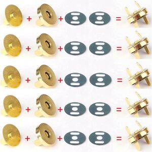 TOPTAN Çanta Mıknatısı 100 Adet 18mm Deri El Aleti Siyah Nikel