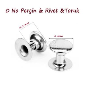 TOPTAN Perçin Rivet 0 no 2000 Adet (Leathercraft, Deri Hobi) Antik Kahve