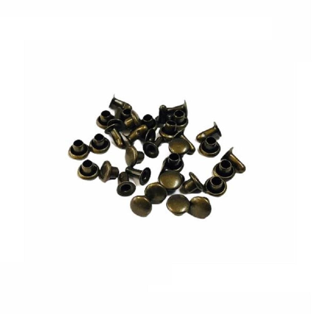 TOPTAN Perçin Rivet 0 no 2000 Adet (Leathercraft, Deri Hobi) Antik Kahve