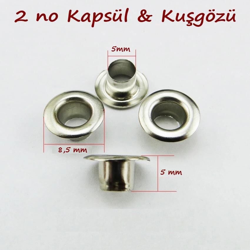 Renkli Boyalı Kapsül & kuşgözü 2 no 170 Adet  (Alt Pul Dahil Değildir) Açık Yeşil