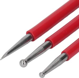 Deri Hobi Deri Desen İzleme 3 lü Kabartma Oyma Set Deri El Aleti