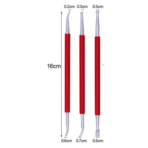 Deri Hobi Deri Desen İzleme 3 lü Kabartma Oyma Set Deri El Aleti