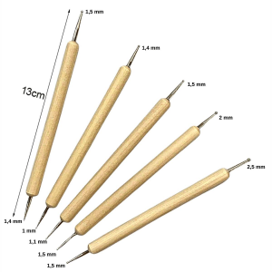 Hobi Deri Desen İzleme 5 li Kabartma Oyma Set Deri El Aleti