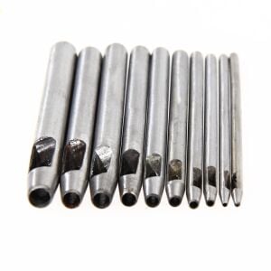 Yuvarlak Vurma Deri Delik Zımbası 1-6 no Arası Deri El Aleti 1 mm