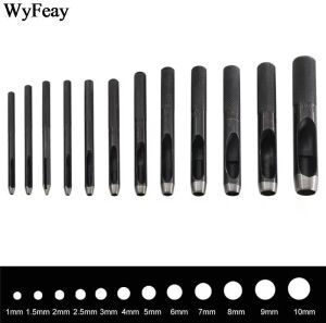 Yuvarlak Vurma Zımba, Deri Delik Zımbası 1-6 no Arası Deri El Aleti 6 mm