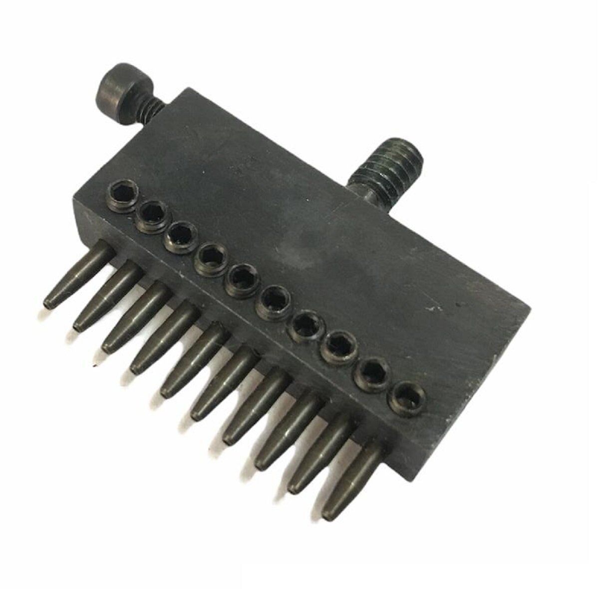 Padova Sıralı Çok Delikli Vida Başlı Deri Zımbası 4mm Deri El Aleti 10 lu