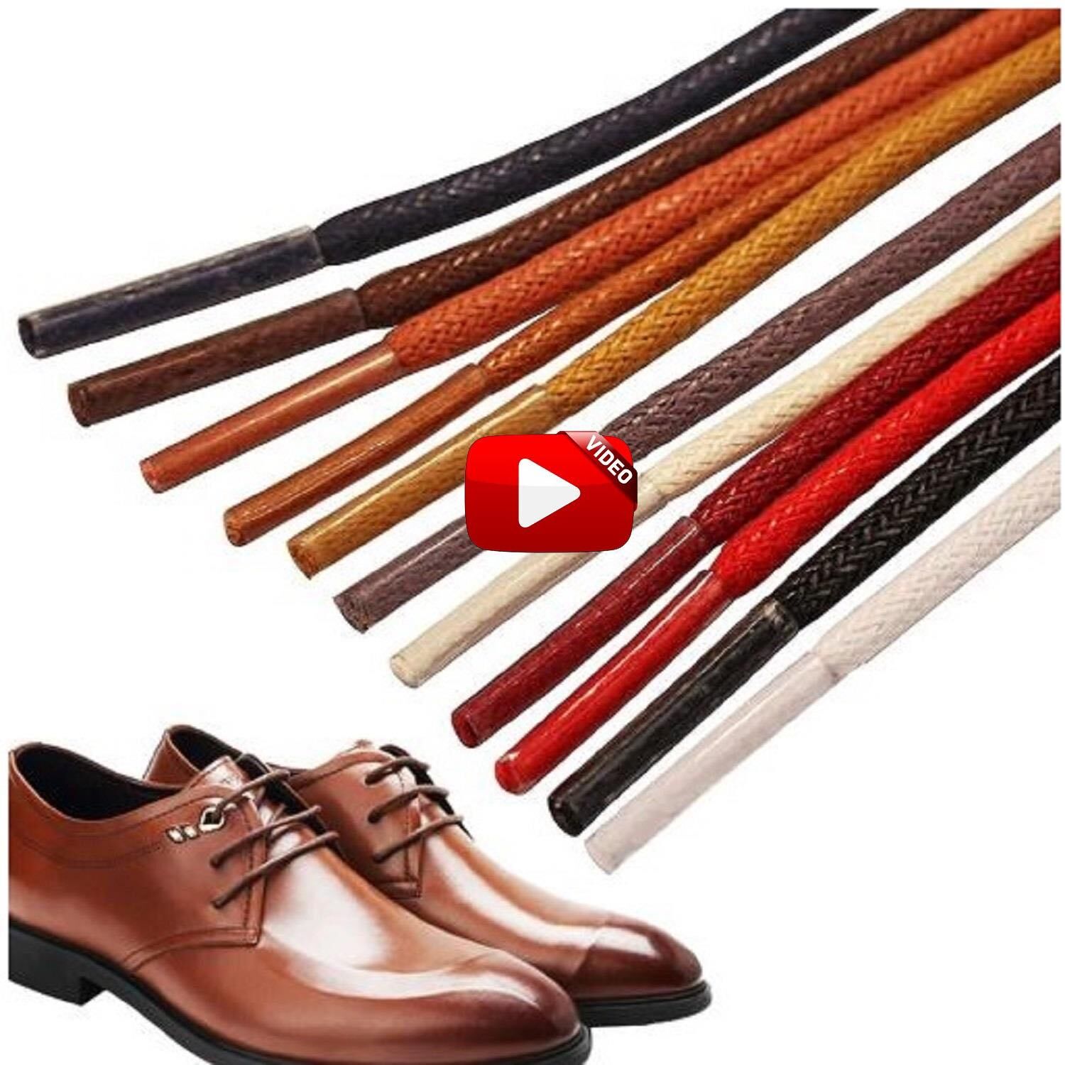 Yuvarlak Mumlu Ayakkabı Bağı 2mm K901 120cm 1 Çift