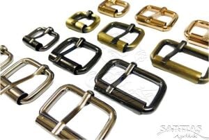 Makaralı Dilli Ayar Tokası 3 cm 2 Adet (Leathercraft, Deri Hobi) Altın