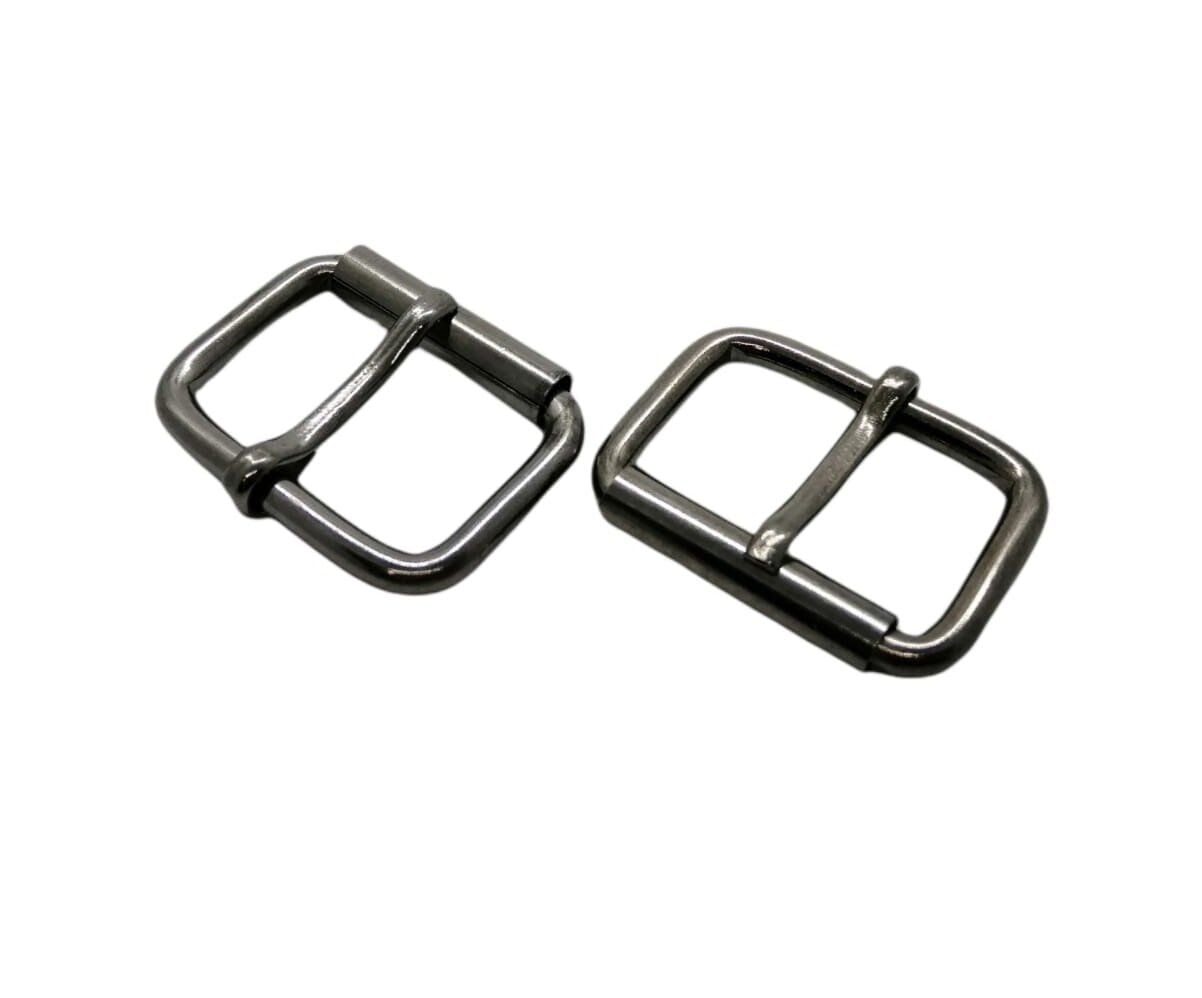 Makaralı Dilli Ayar Tokası 3 cm 2 Adet (Leathercraft, Deri Hobi) Siyah Nikel