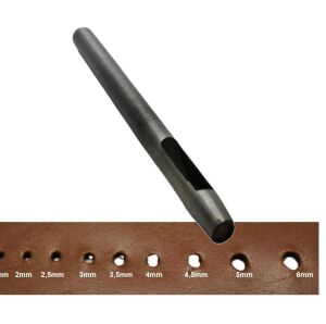 Yuvarlak Vurma Deri Delik Zımbası 1-6 no Arası Deri El Aleti 5 mm