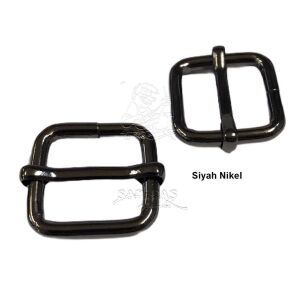 Ayar Tokası 3 cm 2 Adet (Leathercraft, Deri Hobi) Siyah Nikel