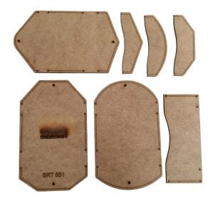 Kapaklı Kartlık MDF Şablon SRT551 1 Şablonda 3 farklı Model Deri El Aletleri