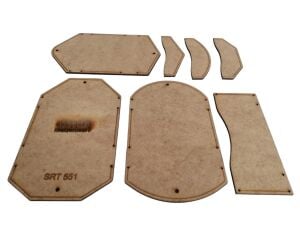 Kapaklı Kartlık MDF Şablon SRT551 1 Şablonda 3 farklı Model Deri El Aletleri