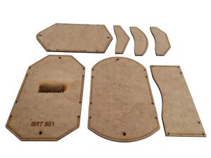 Kapaklı Kartlık MDF Şablon SRT551 1 Şablonda 3 farklı Model Deri El Aletleri