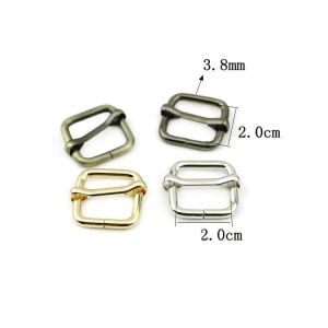Ayar Tokası 2 cm 2 Adet (Leathercraft, Deri Hobi) Antik Kahve