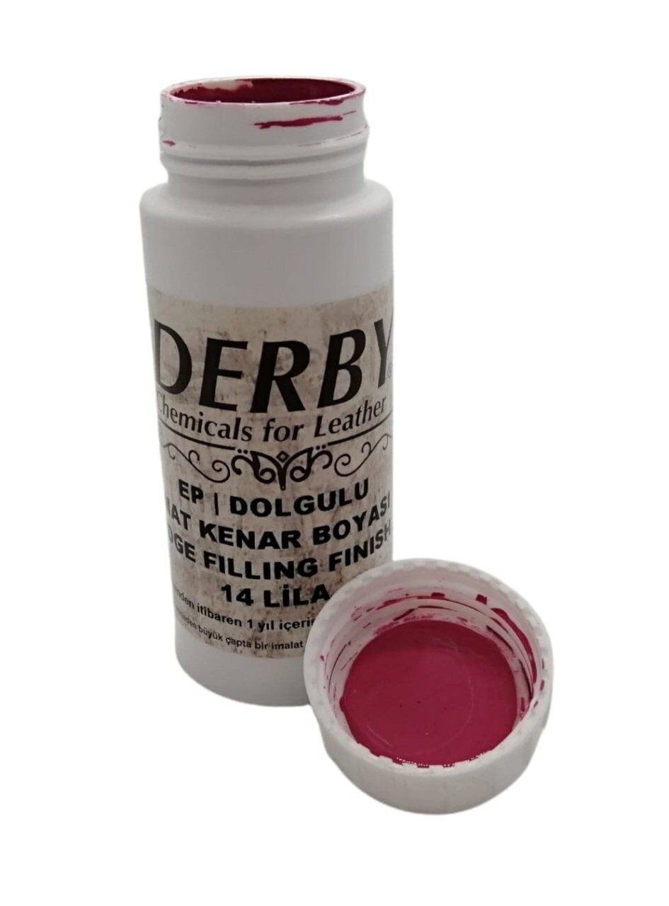 Derby EP Silikonlu Deri Kenar Boyası Mat 100ml Leathercraft, Deri Hobi 14 Lila