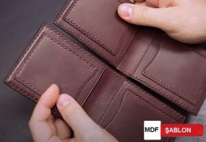 Srt 514 Erkek Cüzdan A4 MDF Şablon Deri El Aletleri