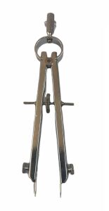 Metal İğne Uçlu Pergel 11cm Deri El Aleti