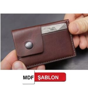 Srt 516 Çift Kapaklı Kartlık A4 MDF Şablon Deri El Aletleri