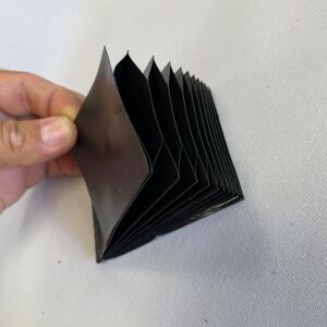 Dikey Akordiyon Plastik Kartlık Siyah, Deri Hobi Kartlık Cüzdan Yapımına Uygun