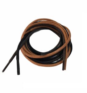 Yuvarlak Mumlu Postal Bağı K906 6mm x 150cm 1 Çift Açık Kahve