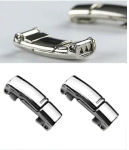 Mıknatıslı NİKEL KAPAMALI Elastik Yassı Bağcık 100 cm 1 Çift Koyu Kahve