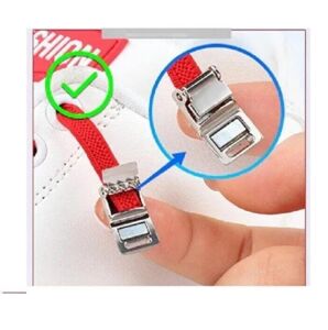 Mıknatıslı NİKEL KAPAMALI Elastik Yassı Bağcık 100 cm 1 Çift Gri