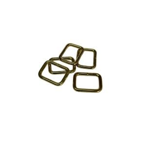 2 cm Kare Metal Halka, Çanta Sapı İçin Kare Halka 5 Adet Altın