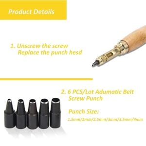 Otomatik Döner Zımba 6 lı Deri El Aleti