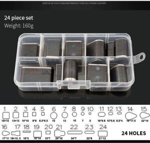 Farklı Ölçülerde 24 Adet Zımba Bıçak Seti Deri El Aleti
