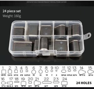 Farklı Ölçülerde 24 Adet Zımba Bıçak Seti Deri El Aleti