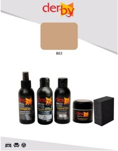Derby Deri Direksiyon, Deri Döşeme Boyası 5 li Set Standart Renkler .Koyu Gri