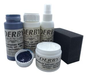 Derby Deri Direksiyon, Deri Döşeme Boyası 5 li Set Standart Renkler .Kahverengi