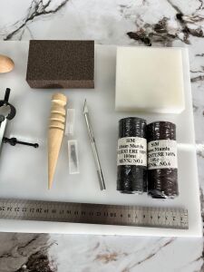 16 Parça Deri Zanaat Hobi Başlangıç Seti 4