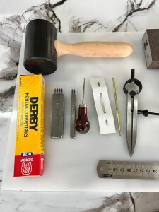 16 Parça Deri Zanaat Hobi Başlangıç Seti 4
