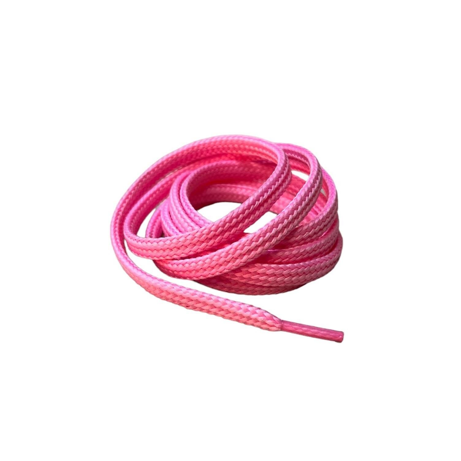 Yassı Spor Ayakkabı Bağı K103 120cm 1 Çift Açık Pembe