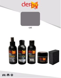 Derby Deri Direksiyon, Deri Döşeme Boyası 5 li Set Standart Renkler .Gri